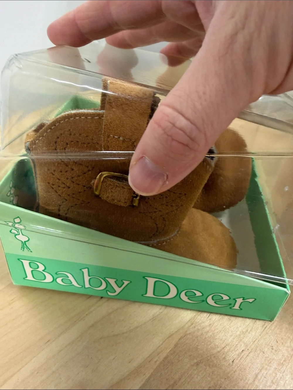 Baby Deer Tan Baby Walker Booties